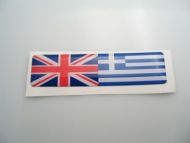 United Kingdom and Greece Double Flag 3D-Decal