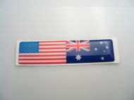 America and Australia Double Flag 3D-Decal