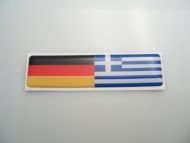 Germany and Greece Double Flag 3D-Decal