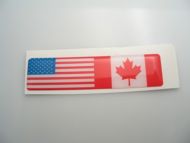 America and Canada Double Flag 3D-Decal