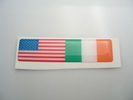 America and Ireland Double Flag 3D-Decal