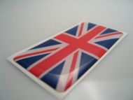 Small 40X20mm Union Jack UK flag 3D Decal Sticker