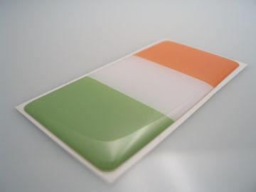 Small 40X20mm Ireland flag 3D Decal Sticker