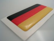Small 40X20mm German Germany flag 3D Decal Sticker