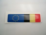 EU and Belgium Double Flag 3D-Decal