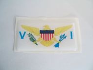 Large 70X35mm VIRGIN ISLANDS flag 3D Decal Sticker