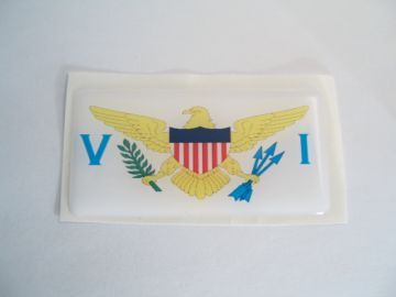 Large 70X35mm VIRGIN ISLANDS flag 3D Decal Sticker