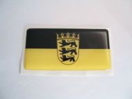 70X35mm Stuttgart Wurttember German flag 3D Decal