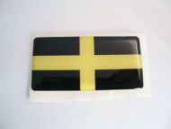 Large70X35mm St David's Cross UK flag 3D Decal sticker