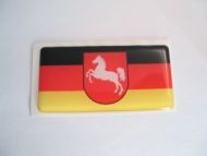 70X35mm Lower Saxony German Civil flag 3D Decal