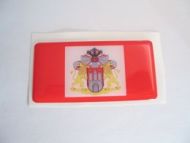 70X35mm City of Hamburg German flag 3D Decal