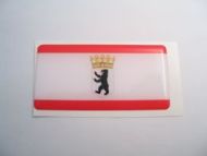 70X35mm Berlin state German flag 3D Decal