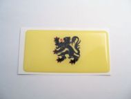 70X35mm Flemish Region of Belgium flag 3D Decal