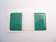 Large 70X35mm NIGERIA flag 3D Decal Sticker