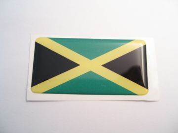 Small 40X20mm JAMAICA flag 3D Decal Sticker