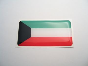 Small 40X20mm KUWAIT flag 3D Decal Sticker