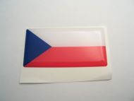 Large 70X35mm CZECH flag 3D Decal Sticker