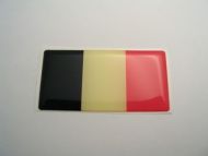 Large 70X35mm BELGIUM flag 3D Decal Sticker
