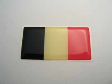 Large 70X35mm BELGIUM flag 3D Decal Sticker