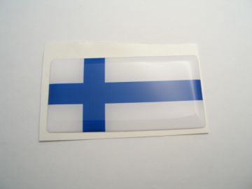 Large 70X35mm FINLAND flag 3D Decal Sticker