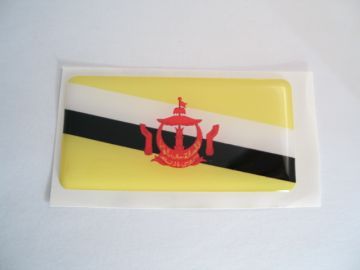 Large 70X35mm BRUNEI flag 3D Decal Sticker