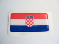 Large 70X35mm CROATIA flag 3D Decal Sticker