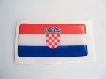 Large 70X35mm CROATIA flag 3D Decal Sticker