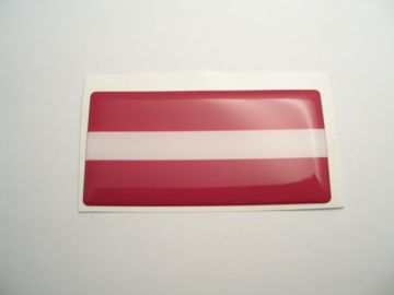 Large 70X35mm LATVIA flag 3D Decal Sticker