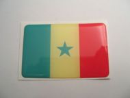 Small 31X20mm SENEGAL flag 3D Decal Sticker