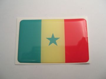 Large70X45mm SENEGAL flag 3D Decal Sticker