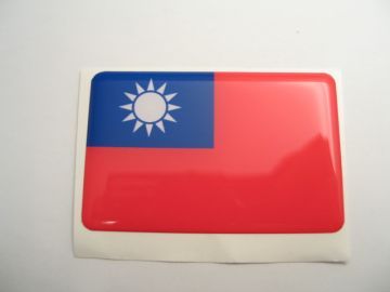 Large70X45mm TAIWAN flag 3D Decal Sticker
