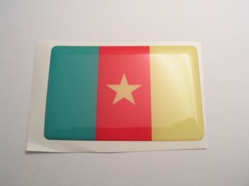 Small 31X20mm CAMEROON flag 3D Decal Sticker
