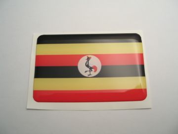 Large70X45mm UGANDA flag 3D Decal Sticker