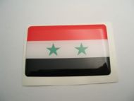 Small 31X20mm SYRIA flag 3D Decal Sticker