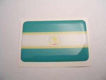 Small 31X20mm AFRICAN UNION flag 3D Decal Sticker
