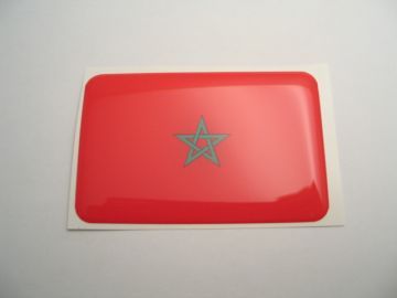 Small 31X20mm MAROCCO flag 3D Decal Sticker