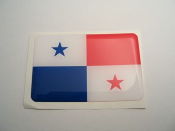 Small 31X20mm PANAMA flag 3D Decal Sticker