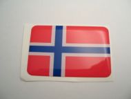 Small 31X20mm NORWAY flag 3D Decal Sticker