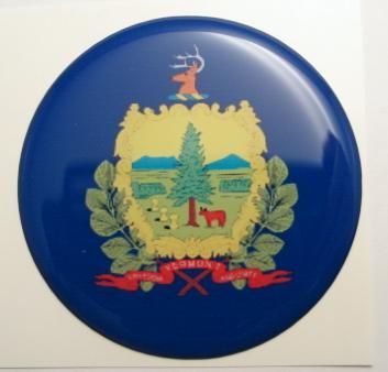2inc VERMONT State flag America 3D Decal sticker USA