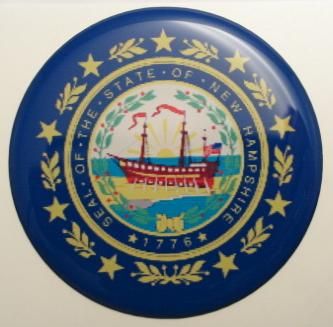 2inc NEW HAMPSHIRE State flag America 3D Decal USA