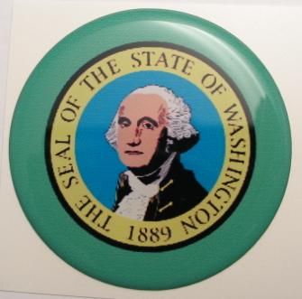 2inc WASHINGTON State flag America 3D Decal sticker USA