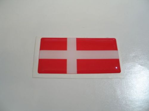 Large 70X35mm DENMARK flag 3D Decal Sticker