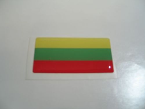 Small 40x20mm LITHUANIA flag 3D Decal Sticker