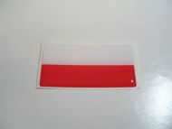 Large 70X35mm POLAND flag 3D Decal Sticker