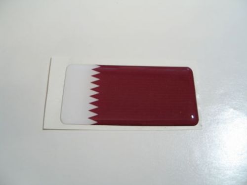 Large 70X35mm QATAR flag 3D Decal Sticker