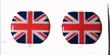 2X Union Jack UK flag 3D Decals