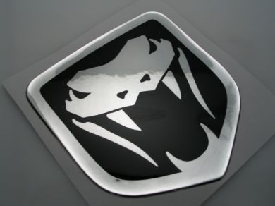 XLarge Viper New Black Chrome 3D Decal sticker/dodge