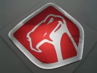 XLarge Viper Old  Red Chrome 3D Decal sticker/dodge