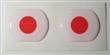 2X Japan flag 3D Decals