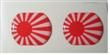 2X Japan Rising sun Flag 3D Decals